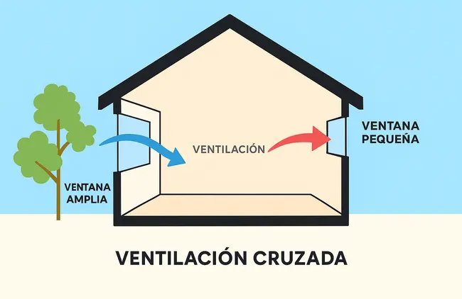 ventilación cruzada